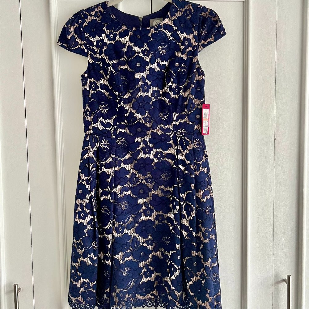 Vince Camuto Navy Lace Dress - Size 2 - NEW with tags